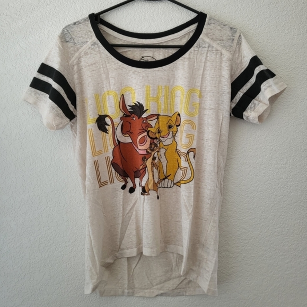 Women's Juniors Disney Lion king Baseball‎ Ringer Cream  Short Sleeves T-shirt - Picture 4 of 5